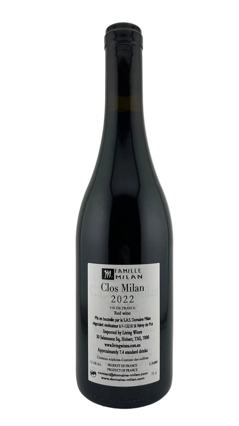 Domaine Milan Clos Milan Rouge 2022 Provence