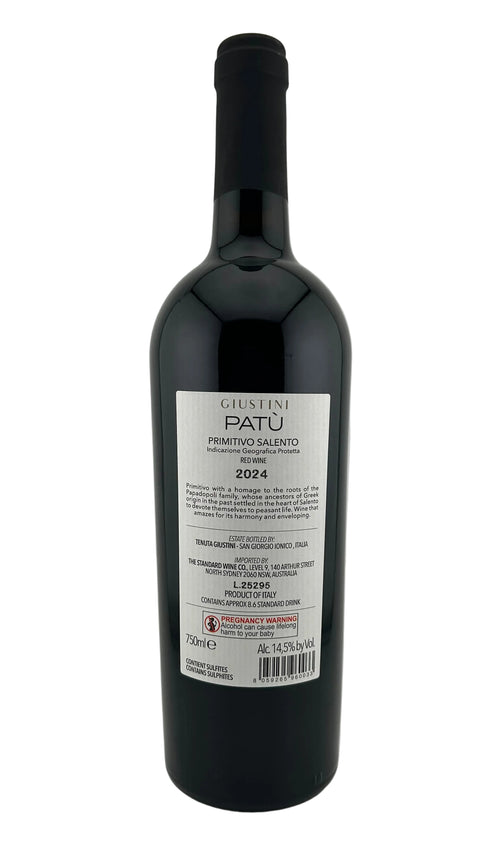Giustini Patu Primitivo di Salento 2024