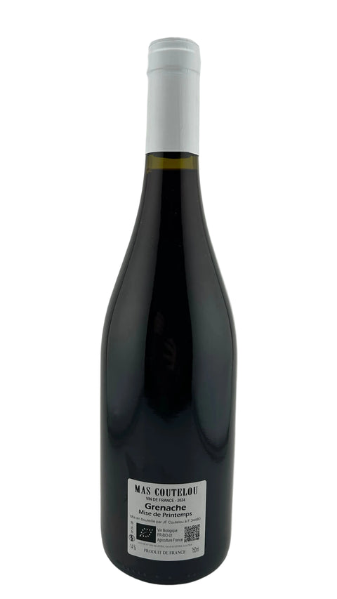 Mas Coutelou Grenache mise du Printemps 2024 Languedoc