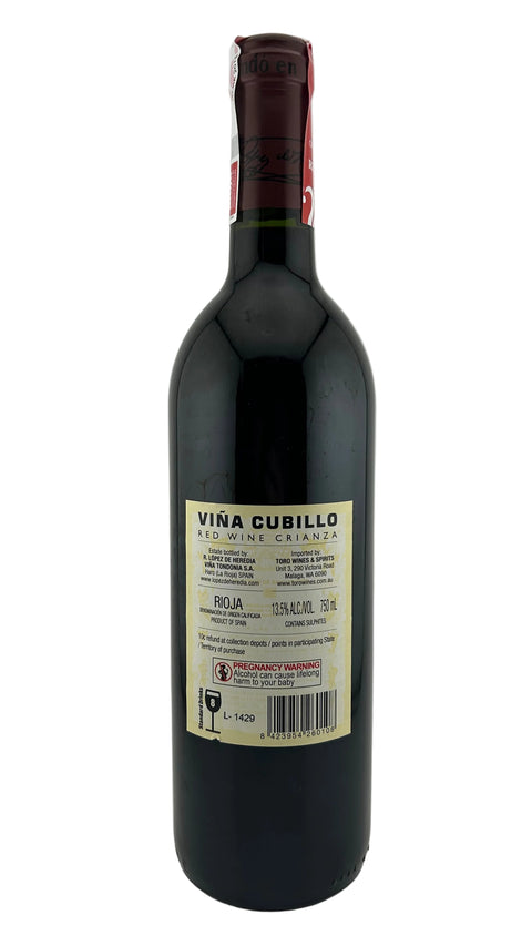 R. Lopez de Heredia Vina Cubillo Tinto Crianza Rioja 2018