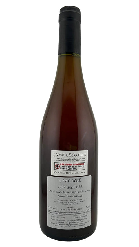 Romain Le Bars Lirac Rosé 2025